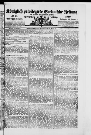 Königlich privilegirte Berlinische Zeitung von Staats- und gelehrten Sachen on Jan 25, 1889