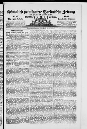 Königlich privilegirte Berlinische Zeitung von Staats- und gelehrten Sachen vom 26.01.1889