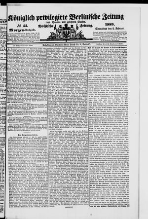 Königlich privilegirte Berlinische Zeitung von Staats- und gelehrten Sachen on Feb 2, 1889