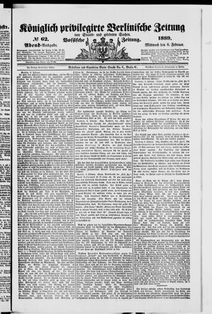 Königlich privilegirte Berlinische Zeitung von Staats- und gelehrten Sachen on Feb 6, 1889