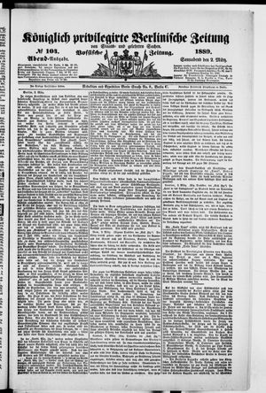 Königlich privilegirte Berlinische Zeitung von Staats- und gelehrten Sachen on Mar 2, 1889