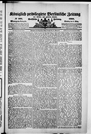 Königlich privilegirte Berlinische Zeitung von Staats- und gelehrten Sachen on Mar 3, 1889
