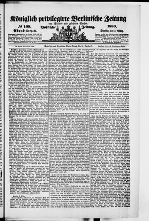 Königlich privilegirte Berlinische Zeitung von Staats- und gelehrten Sachen on Mar 5, 1889