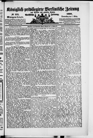 Königlich privilegirte Berlinische Zeitung von Staats- und gelehrten Sachen vom 07.03.1889