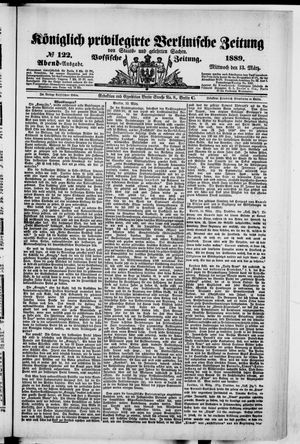 Königlich privilegirte Berlinische Zeitung von Staats- und gelehrten Sachen vom 13.03.1889