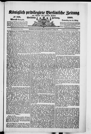 Königlich privilegirte Berlinische Zeitung von Staats- und gelehrten Sachen vom 14.03.1889