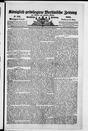 Königlich privilegirte Berlinische Zeitung von Staats- und gelehrten Sachen vom 19.03.1889