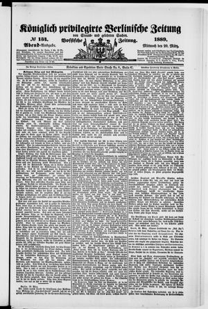 Königlich privilegirte Berlinische Zeitung von Staats- und gelehrten Sachen vom 20.03.1889
