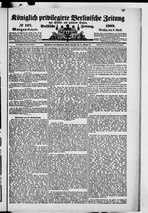 Königlich privilegirte Berlinische Zeitung von Staats- und gelehrten Sachen on Apr 9, 1889