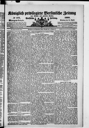 Königlich privilegirte Berlinische Zeitung von Staats- und gelehrten Sachen vom 14.04.1889