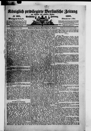 Königlich privilegirte Berlinische Zeitung von Staats- und gelehrten Sachen on May 1, 1889