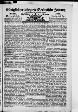 Königlich privilegirte Berlinische Zeitung von Staats- und gelehrten Sachen vom 02.05.1889