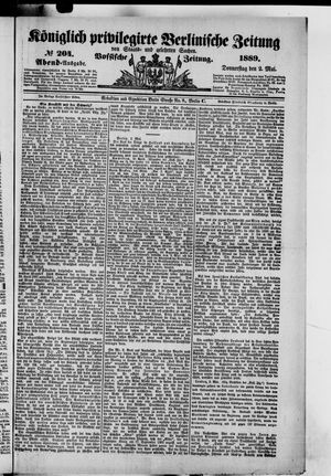 Königlich privilegirte Berlinische Zeitung von Staats- und gelehrten Sachen vom 02.05.1889