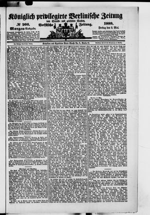 Königlich privilegirte Berlinische Zeitung von Staats- und gelehrten Sachen vom 03.05.1889