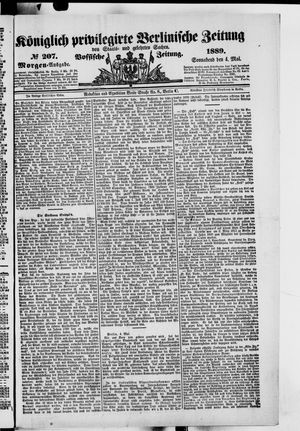 Königlich privilegirte Berlinische Zeitung von Staats- und gelehrten Sachen vom 04.05.1889