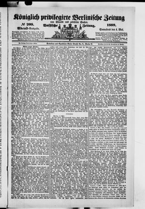 Königlich privilegirte Berlinische Zeitung von Staats- und gelehrten Sachen vom 04.05.1889