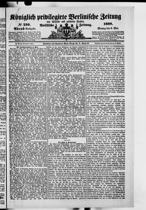 Königlich privilegirte Berlinische Zeitung von Staats- und gelehrten Sachen on May 6, 1889