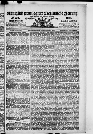 Königlich privilegirte Berlinische Zeitung von Staats- und gelehrten Sachen on May 11, 1889