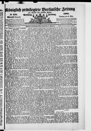 Königlich privilegirte Berlinische Zeitung von Staats- und gelehrten Sachen on May 14, 1889