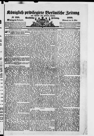 Königlich privilegirte Berlinische Zeitung von Staats- und gelehrten Sachen on May 15, 1889