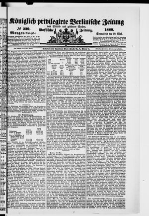 Königlich privilegirte Berlinische Zeitung von Staats- und gelehrten Sachen vom 18.05.1889