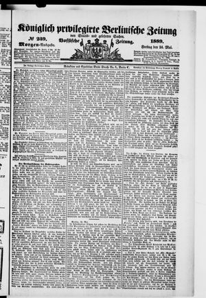 Königlich privilegirte Berlinische Zeitung von Staats- und gelehrten Sachen on May 24, 1889