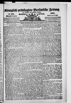 Königlich privilegirte Berlinische Zeitung von Staats- und gelehrten Sachen on May 24, 1889