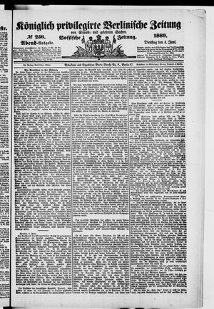 Königlich privilegirte Berlinische Zeitung von Staats- und gelehrten Sachen vom 04.06.1889