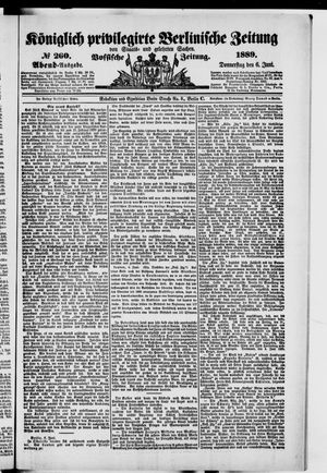 Königlich privilegirte Berlinische Zeitung von Staats- und gelehrten Sachen on Jun 6, 1889