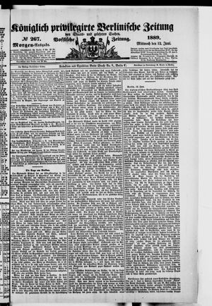 Königlich privilegirte Berlinische Zeitung von Staats- und gelehrten Sachen vom 12.06.1889