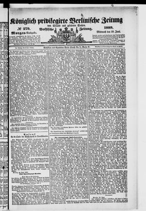 Königlich privilegirte Berlinische Zeitung von Staats- und gelehrten Sachen vom 19.06.1889