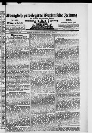 Königlich privilegirte Berlinische Zeitung von Staats- und gelehrten Sachen on Jun 26, 1889