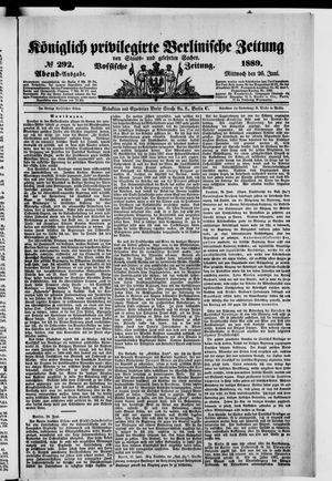 Königlich privilegirte Berlinische Zeitung von Staats- und gelehrten Sachen on Jun 26, 1889