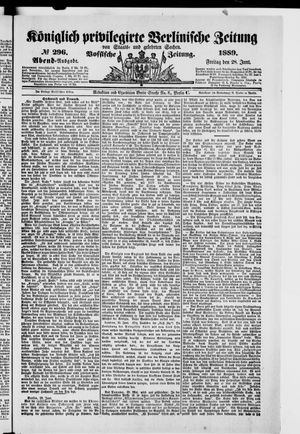 Königlich privilegirte Berlinische Zeitung von Staats- und gelehrten Sachen on Jun 28, 1889