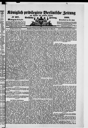 Königlich privilegirte Berlinische Zeitung von Staats- und gelehrten Sachen vom 29.06.1889