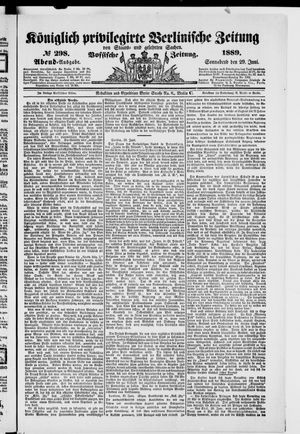 Königlich privilegirte Berlinische Zeitung von Staats- und gelehrten Sachen on Jun 29, 1889