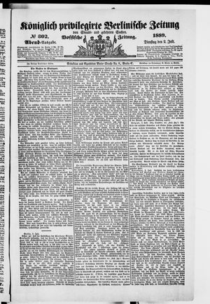 Königlich privilegirte Berlinische Zeitung von Staats- und gelehrten Sachen on Jul 2, 1889