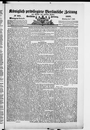 Königlich privilegirte Berlinische Zeitung von Staats- und gelehrten Sachen vom 07.07.1889