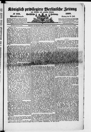 Königlich privilegirte Berlinische Zeitung von Staats- und gelehrten Sachen on Jul 15, 1889