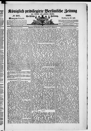 Königlich privilegirte Berlinische Zeitung von Staats- und gelehrten Sachen vom 23.07.1889