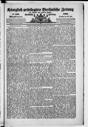 Königlich privilegirte Berlinische Zeitung von Staats- und gelehrten Sachen vom 23.07.1889