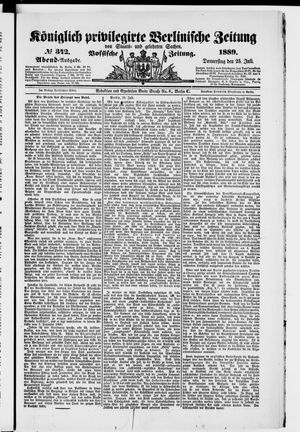 Königlich privilegirte Berlinische Zeitung von Staats- und gelehrten Sachen on Jul 25, 1889