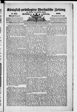 Königlich privilegirte Berlinische Zeitung von Staats- und gelehrten Sachen on Jul 27, 1889