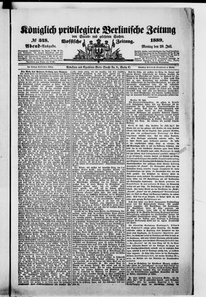 Königlich privilegirte Berlinische Zeitung von Staats- und gelehrten Sachen on Jul 29, 1889