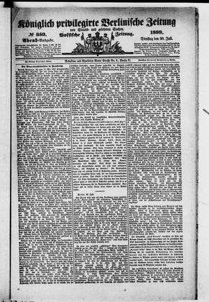 Königlich privilegirte Berlinische Zeitung von Staats- und gelehrten Sachen vom 30.07.1889