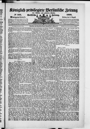 Königlich privilegirte Berlinische Zeitung von Staats- und gelehrten Sachen vom 02.08.1889