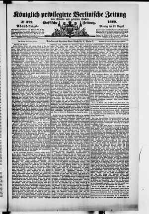 Königlich privilegirte Berlinische Zeitung von Staats- und gelehrten Sachen on Aug 12, 1889