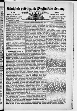 Königlich privilegirte Berlinische Zeitung von Staats- und gelehrten Sachen vom 21.08.1889