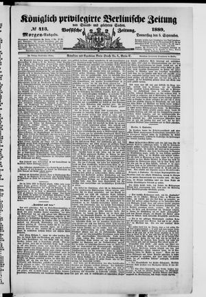 Königlich privilegirte Berlinische Zeitung von Staats- und gelehrten Sachen vom 05.09.1889