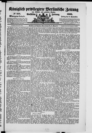 Königlich privilegirte Berlinische Zeitung von Staats- und gelehrten Sachen vom 06.09.1889